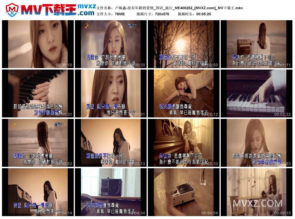 卢烁鑫-没有年龄的爱情_国语_流行_ME400252